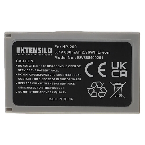 Vhbw EXTENSILO Batterie compatible avec Minolta Dimage X, Xg, Xi, Xt, Xt Biz appareil photo, reflex numérique (800mAh, 3,7V, Li-ion)