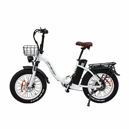 Vélo Électrique DrveTion CT20 - 20*4.0 Pouces Moteur 750W Batterie 48V15Ah Autonomie 55-70KM - Blanc Perle