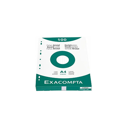 EXACOMPTA Fiches bristol, A4, uni, vert ()