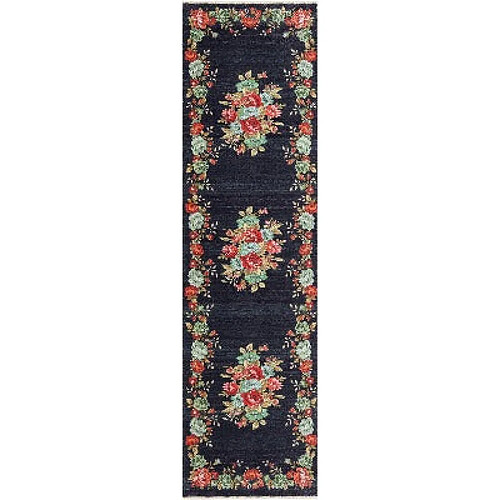 Hadorn Tapis 120x65 noir Kriens Floret