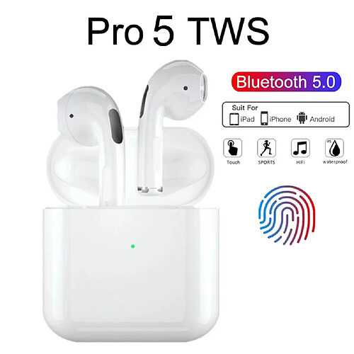 GUPBOO Casque stéréo Bluetooth TWS PRO5 5 pièces/ensemble