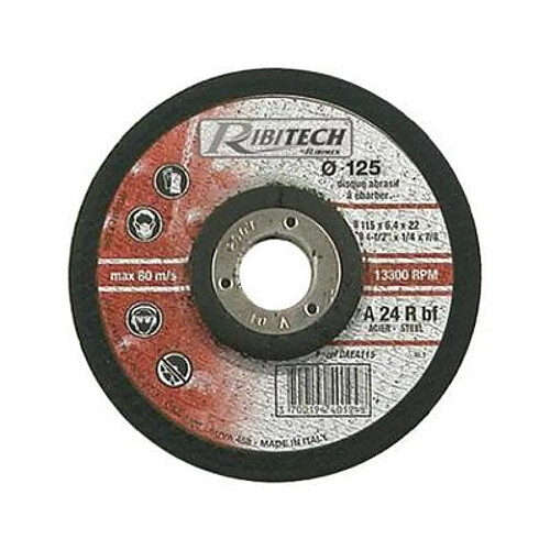 Ribimex Disque à ebarber acier 125x6,4x22,2