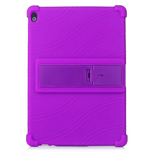 Coque en silicone avec béquille coulissante violet pour votre Lenovo Tab M10 TB-X605F