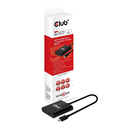 Club 3D CLUB3D MST Hub USB3.1 (Gen1) Type C to DisplayPort™ 1.2 Dual Monitor