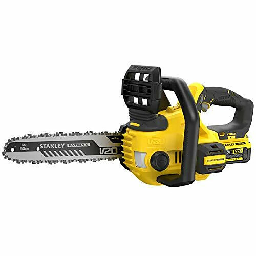 STANLEY FATMAX Tronçonneuse à batterie au lithium longueur barre et capacité de coupe 30 cm, double poignée 18 V 2,0 Ah, SFMCCS630M1-QW