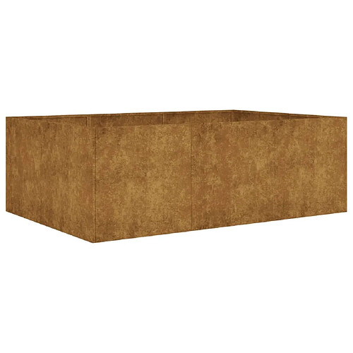 Maison Chic Jardinière,Lit surélevé de jardin - Bac à fleurs - pot de fleur 120x80x40 cm acier corten -GKD29443