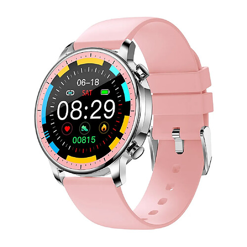 Universal Nouvelles montres intelligentes Femmes Multifonction Exercice Fréquence cardiaque Pression artérielle Montres sportives imperméables Hommes et Femmes Smartwatch + Boîte | Montres numériques (rose)