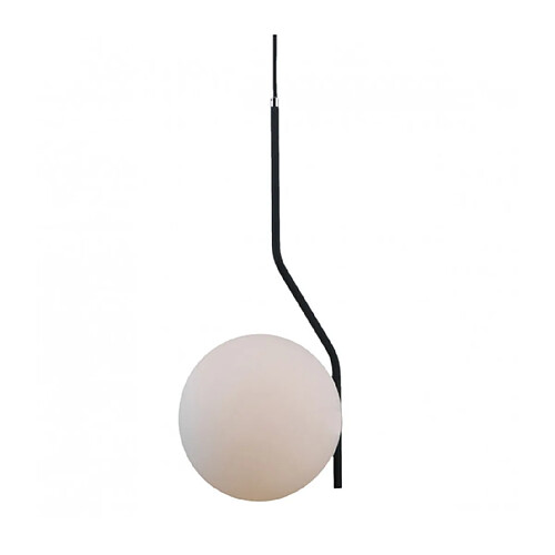 Luminaire Center Suspension moderne Carimi noir satiné en verre