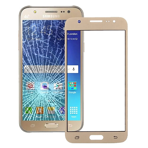 Wewoo Vitre or pour Samsung Galaxy J7 / J700 écran avant verre extérieur pièce détachée