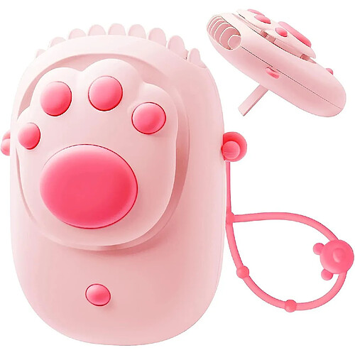 Ventilateur De Cou Suspendu Ventilateur Portable Avec Lanière Mini Ventilateur Usb Ventilateur De Bureau Bas 3 Vitesses Pour La Maison Et L'Extérieur (rose)