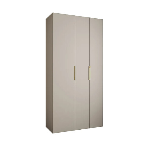 Abiks Meble Armoire à portes battantes Como 4 245,5/120/50 3 portes (cachemire/doré)