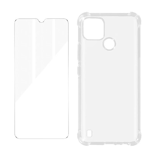 Avizar Pack Protection Realme C21Y et C25Y Coque Souple et Verre Trempé Transparent