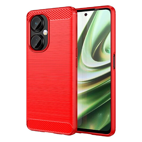 Htdmobiles Coque pour OnePlus Nord CE 3 5G / CE 3 Lite 5G - housse etui silicone gel carbone + film ecran - ROUGE