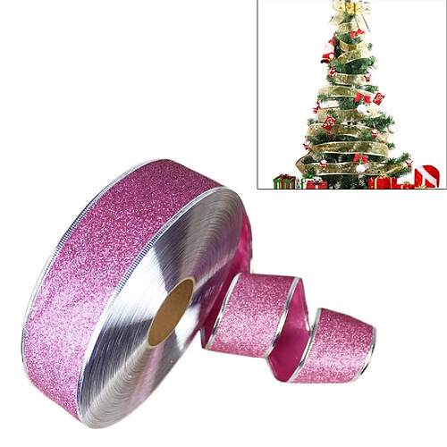 Wewoo Ornements de noël rose 2m décoration de fête de paillettes poudre ruban de d'arbre de