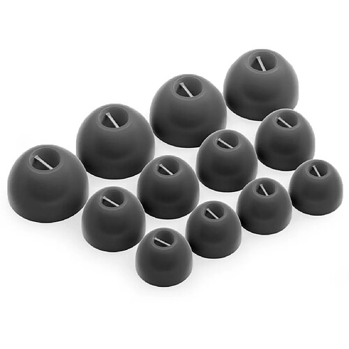 OKULI 12 x Écouteurs en Silicone Embouts d'oreilles pour Bowers & Wilkins Pi5, Pi7 Casque Écouteurs en Noir