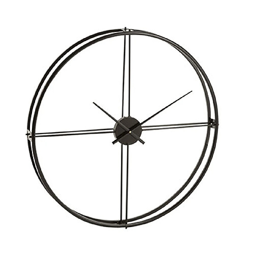 Mes Horloge ronde sans chiffres 80 cm en métal noir