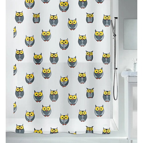 Spirella Rideau de douche PEVA OWL 180x200cm Gris