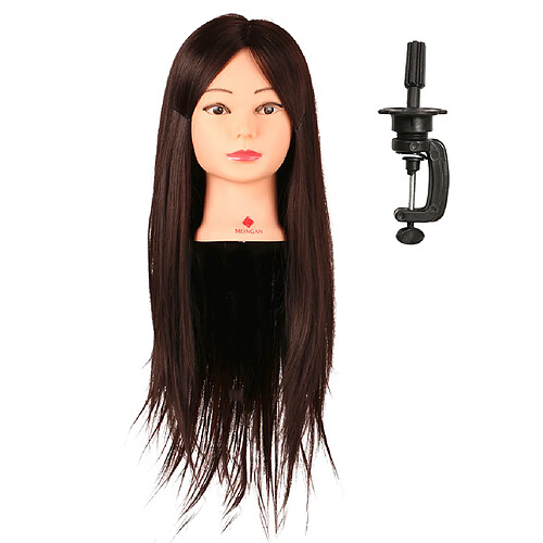 Salon De Coiffure De La Pratique De La Formation Mannequin Tête + Serre-câble Brun 22 "