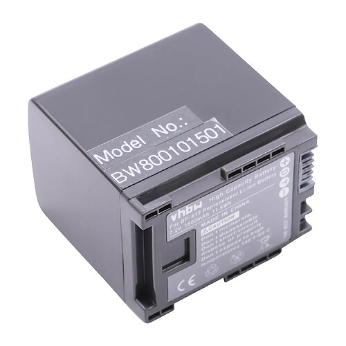 vhbw Li-Ion batterie 1600mAh (7.2V) avec puce d'information pour appareil numérique camescope remplace Canon BP-819