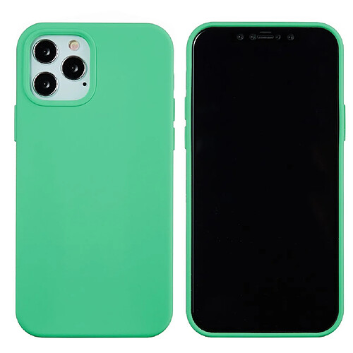 Coque en silicone couleur unie vert pour votre Apple iPhone 13 Pro Max 6.7 pouces