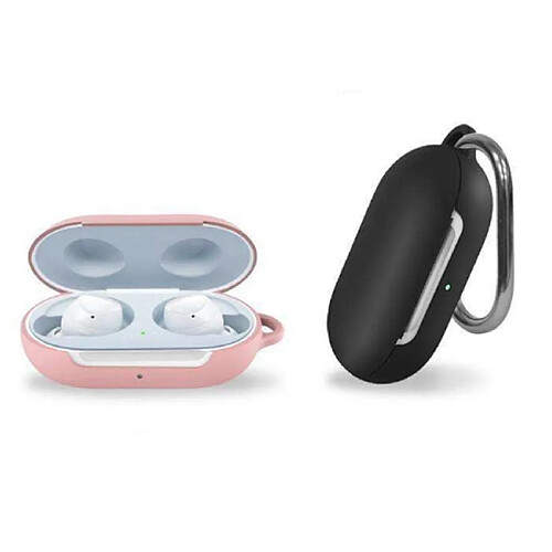 Etui de protection pour casque d'écouteur solide compatible Samsung Galaxy Buds-Rose