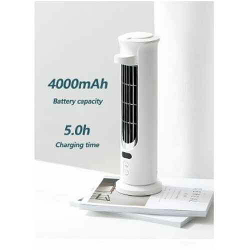 Universal Amélioration du ventilateur de refroidissement d &'air USB de bureau Climatisation portable Affichage numérique LED Rechargeable Multifonction Ventilateur de refroidissement | Ventilateur (blanc)