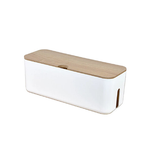 Boîte De Rangement Pour Câbles Boîtier Multiprise Pour Cordon Boîte De Gestion Des Fils Petit Blanc