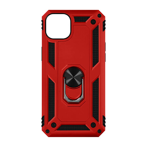 Avizar Coque pour iPhone 14 Plus Hybride Antichoc Bague de maintien Support Vidéo rouge