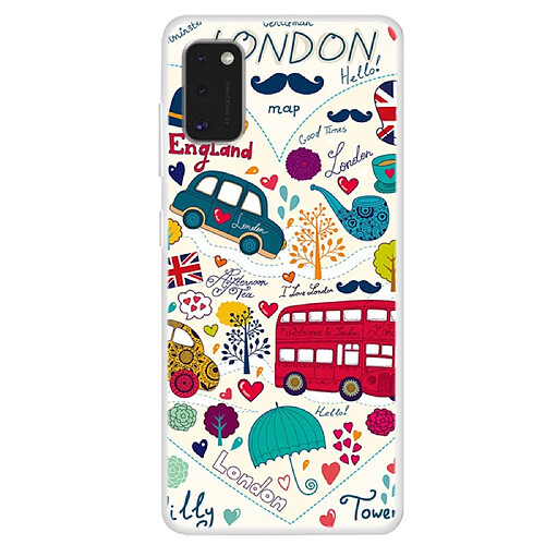 Coque en TPU impression de motifs souple éléments de Londres pour votre Samsung Galaxy A41 (Global Version)