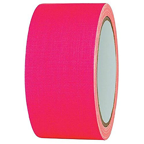 Ruban adhésif tissé 80FL5025PC TOOLCRAFT 80FL5025PC rose fluorescent (L x l) 25 m x 50 mm adhésif thermofusible 1 roulea