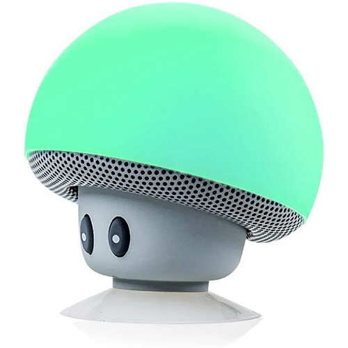 Chrono Mini Mushroom Portable sans Fil Bluetooth V2.1 Haut-Parleur et Support de téléphone Portable avec Ventouse Compatible avec iPad, iPhone, téléphones Android, Ordinateur Portable(Turquoise)