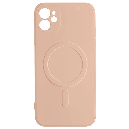 Avizar Coque Magsafe iPhone 12 Mini Silicone Intérieur Soft-touch Mag Cover rose gold