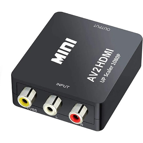 NC Mini AV RCA CVBS vers HDMI Vidéo Audio Convertisseurs Adaptateur Support 720 1080P pour Caméra, XBox 360, PS1, PS2, WII, N64, G A23