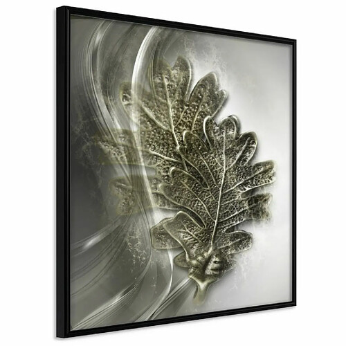 Paris Prix Affiche Murale Encadrée Leaves of the Tree of Wisdom 50 x 50 cm Noir