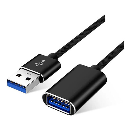 Câble Rallonge USB 3.0 mâle A vers femelle A 2M Pour lecteur des cartes, clavier, imprimante - Visiodirect -