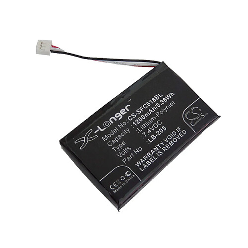 Batterie Li-Polymer vhbw 1200mAh (7.4V) pour compteuse d'argent SafeScan 6185. Remplace: LB-205, 131-0477.