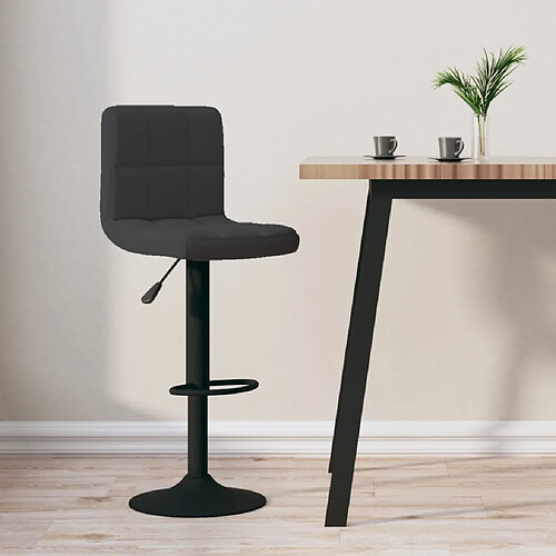 vidaXL Tabouret de bar Noir Velours