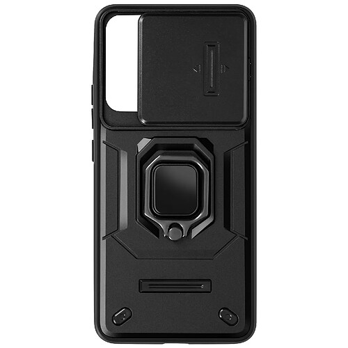 Avizar Coque pour Xiaomi 14 Bague Support Antichoc Cache Caméra Coulissant Noir