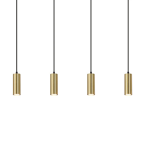 NETTLIFE Suspension Gu10 Or Noir Diam.170cm Métal 4 Ampoules - Lampe de Table à Industrielle Moderne pour Salon Café Salle à Manger Chambre