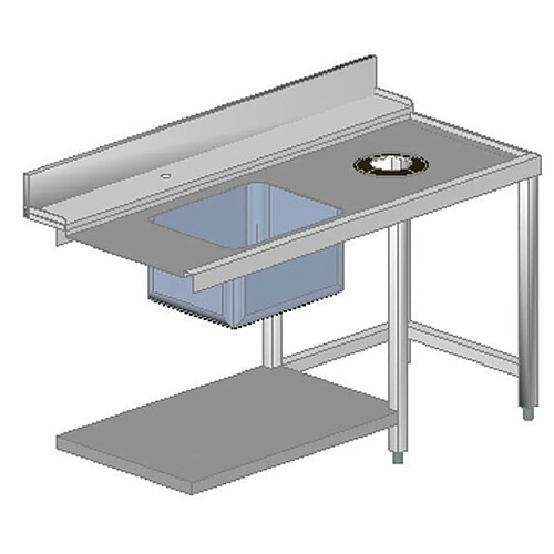 AFI COLLIN LUCY? Table Entrée Droite 150 cm avec Evier et Trou Vide Déchets - AFI Collin Lucy