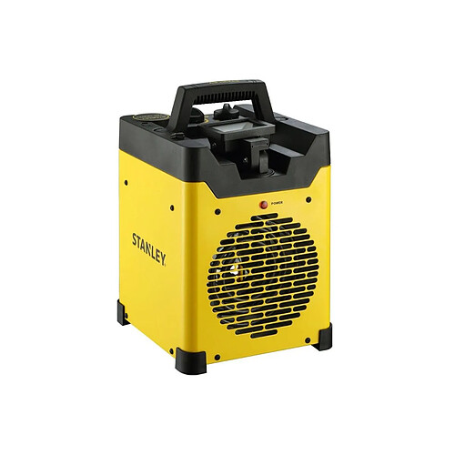 Chauffage électrique de chantier industriel 3000W - Projecteur LED orientable - 2 positions de chauffe - Jaune - Stanley