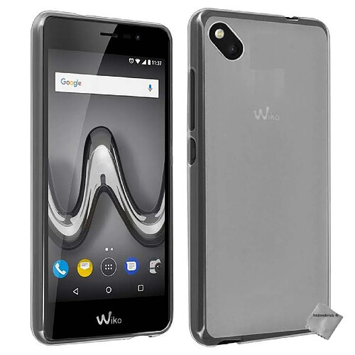 Htdmobiles Coque silicone gel fine pour Wiko Sunny 2 Plus + verre trempe - BLANC TRANSPARENT