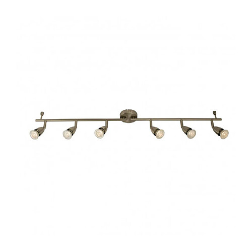 Endon Barre de spots Amalfi 6 ampoules Acier Nickel satiné