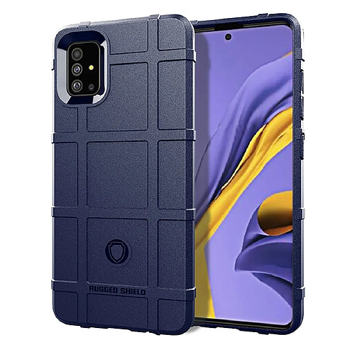 Wewoo Coque Souple Pour Galaxy A51 Housse TPU antichoc à couverture totale bleue