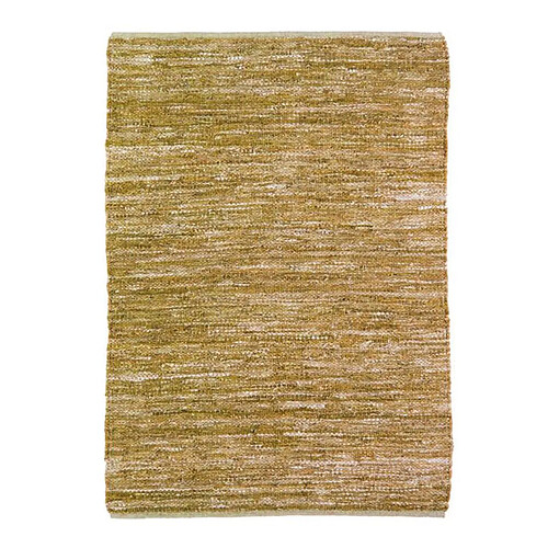 Thedecofactory SKIN - Tapis en cuir tressé ocre 120x170