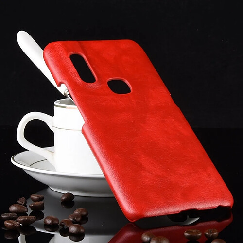 Wewoo Coque antichoc Litchi Texture PC + PU pour Vivo V15 (rouge)