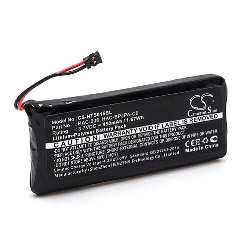 vhbw Li-Polymère batterie 450mAh (3.7V) pour manette de jeux contrôleur Nintendo Switch HAC-015, HAC-016, HAC-A-JCL-C0, HAC-A-JCR-C0