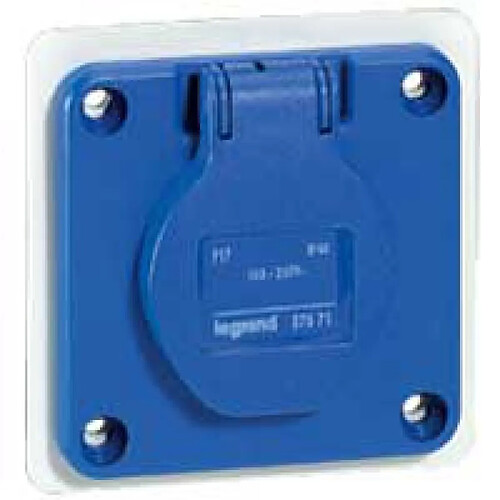 prise tableau 16 ampères 2p+t ip54 bleu - legrand 57671