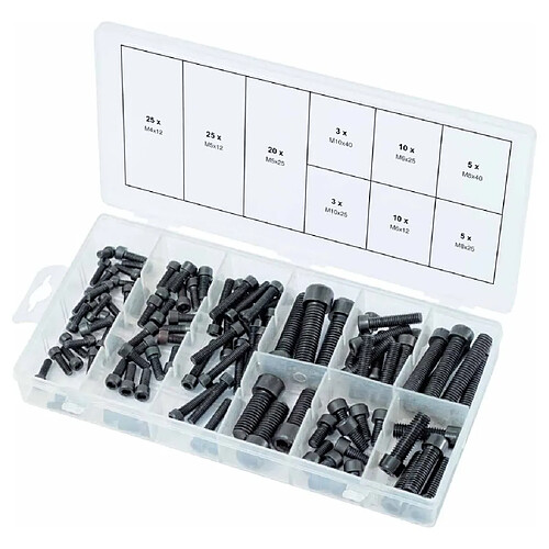 KS Tools Assortiment de vis hexagonales 106 pcs Métrique