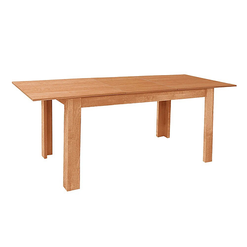 Pegane Table à manger, table de repas extensible coloris cerisier - longueur 141-191 x profondeur 81 cm